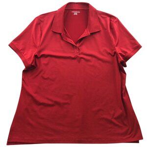 Essentials Women's Polo Shirt Size XL Short Sleeve Classic Red Casual Travel